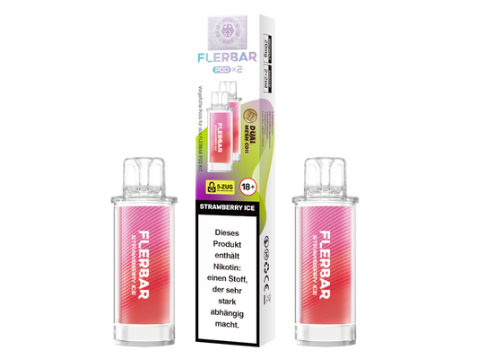 Flerbar - POD Strawberry Ice 20 mg/ml (2 Stück pro Packung)