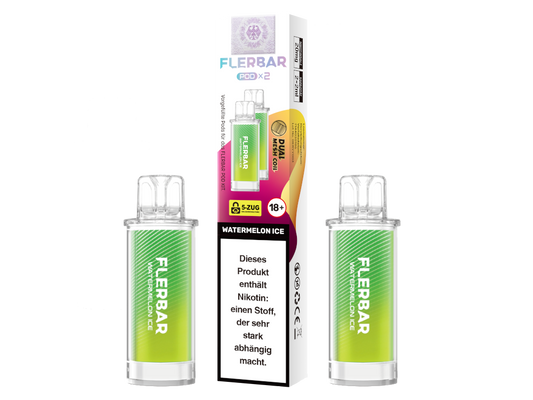 Flerbar - POD Watermelon Ice 20 mg/ml (2 Stück pro Packung)