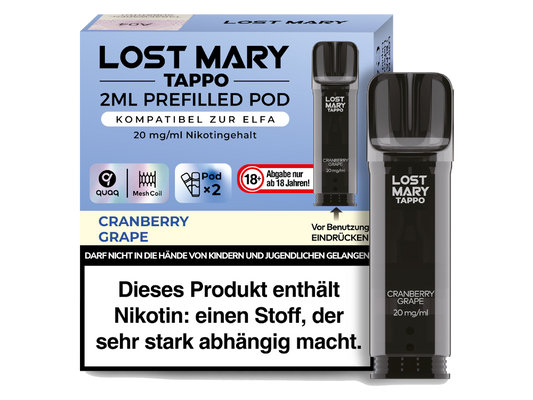 Lost Mary - Tappo Pod Cranberry Grape 20 mg/ml (2 Stück pro Packung)