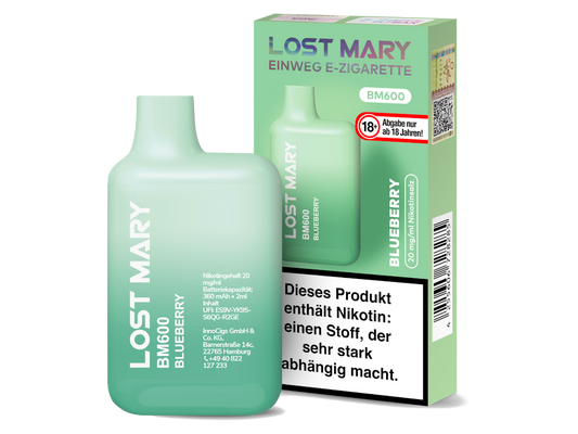 Lost Mary - BM600 Einweg E-Zigarette - Blueberry 20 mg/ml