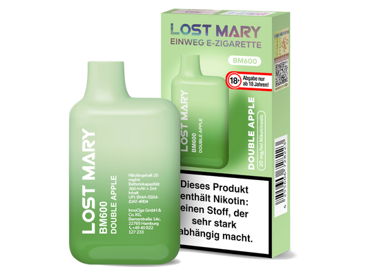 Lost Mary - BM600 Einweg E-Zigarette - Double Apple 20 mg/ml