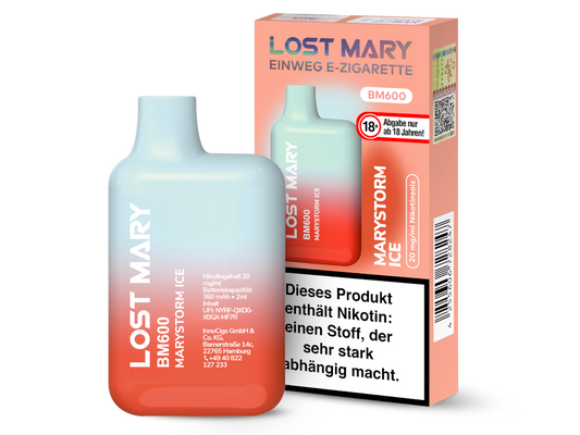 Lost Mary - BM600 Einweg E-Zigarette - Marystorm Ice 20 mg/ml