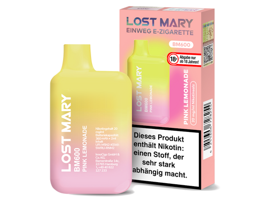 Lost Mary - BM600 Einweg E-Zigarette - Pink Lemonade 20 mg/ml