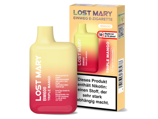 Lost Mary - BM600 Einweg E-Zigarette - Triple Mango 20 mg/ml