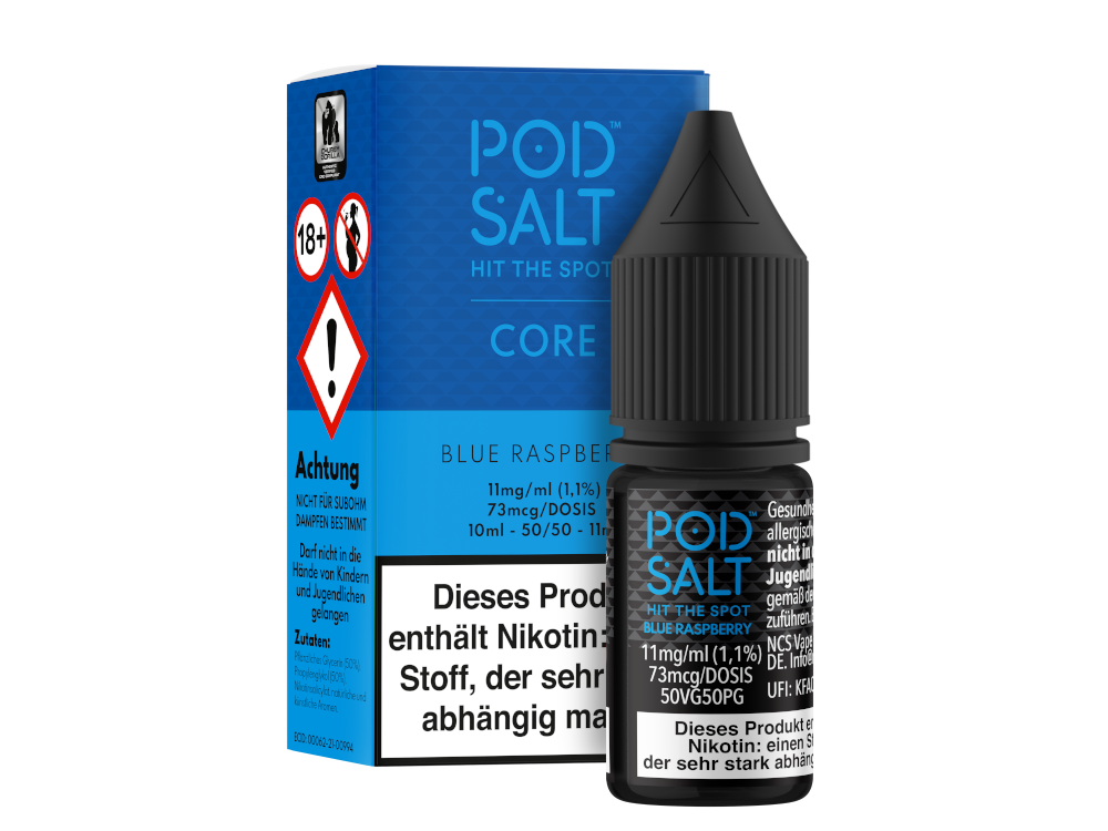 Pod Salt Core - Blue Raspberry - Nikotinsalz Liquid 11 mg/ml