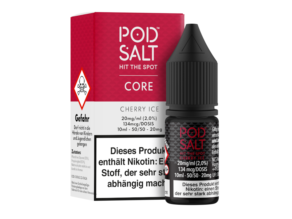 Pod Salt Core - Cherry Ice - Nikotinsalz Liquid 20 mg/ml
