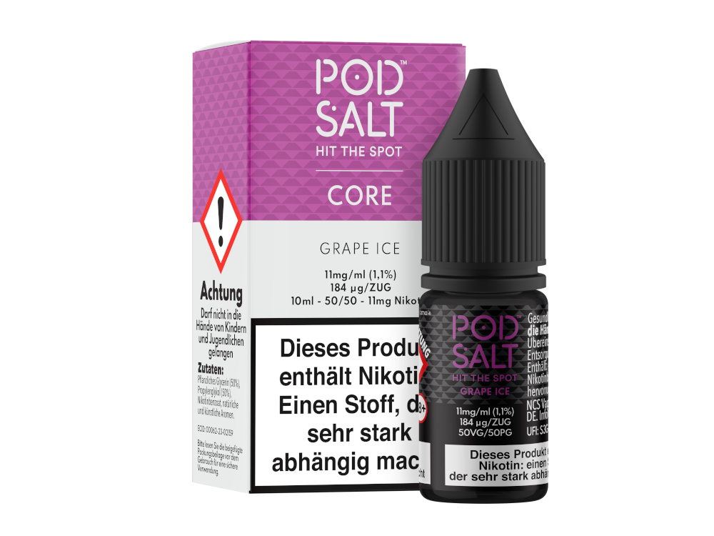 Pod Salt Core - Grape Ice - Nikotinsalz Liquid 11 mg/ml