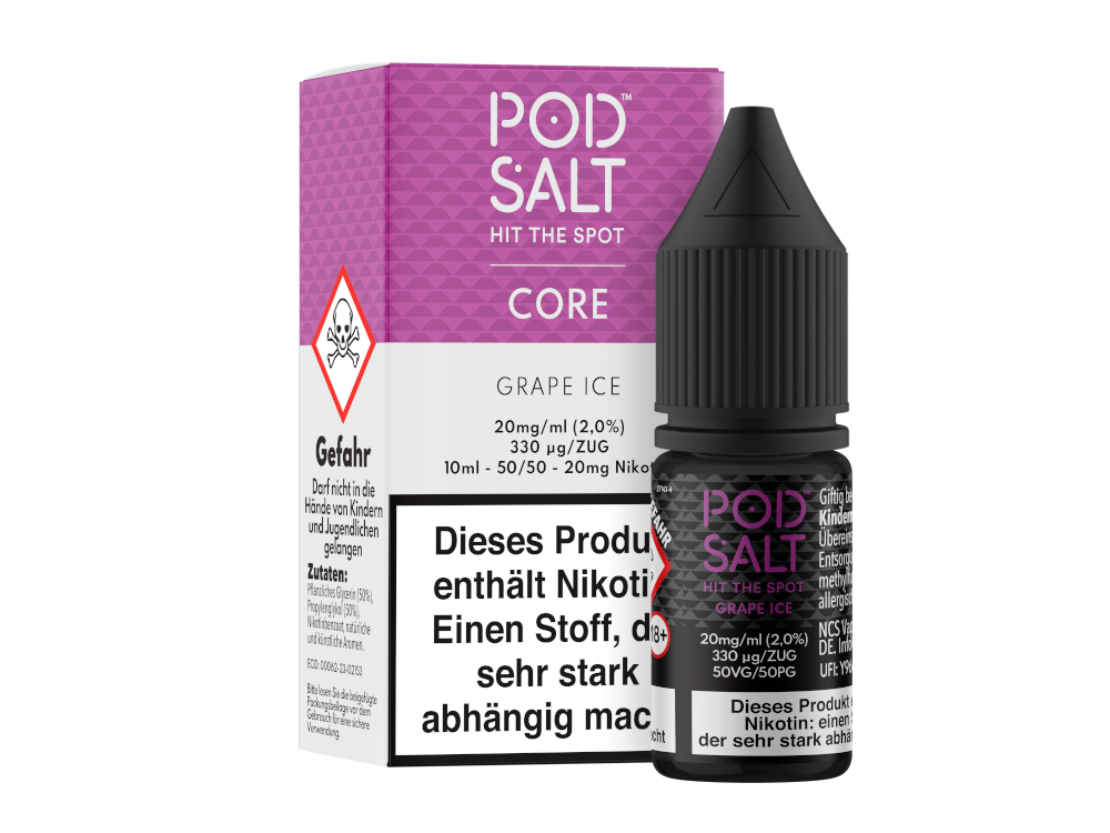 Pod Salt Core - Grape Ice - Nikotinsalz Liquid 20 mg/ml