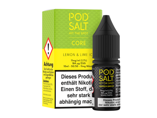 Pod Salt Core - Lemon & Lime Ice - Nikotinsalz Liquid 11 mg/ml