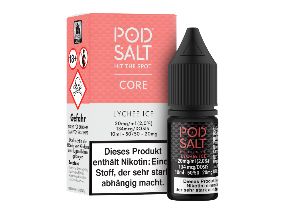 Pod Salt Core - Lychee Ice - Nikotinsalz Liquid 20 mg/ml