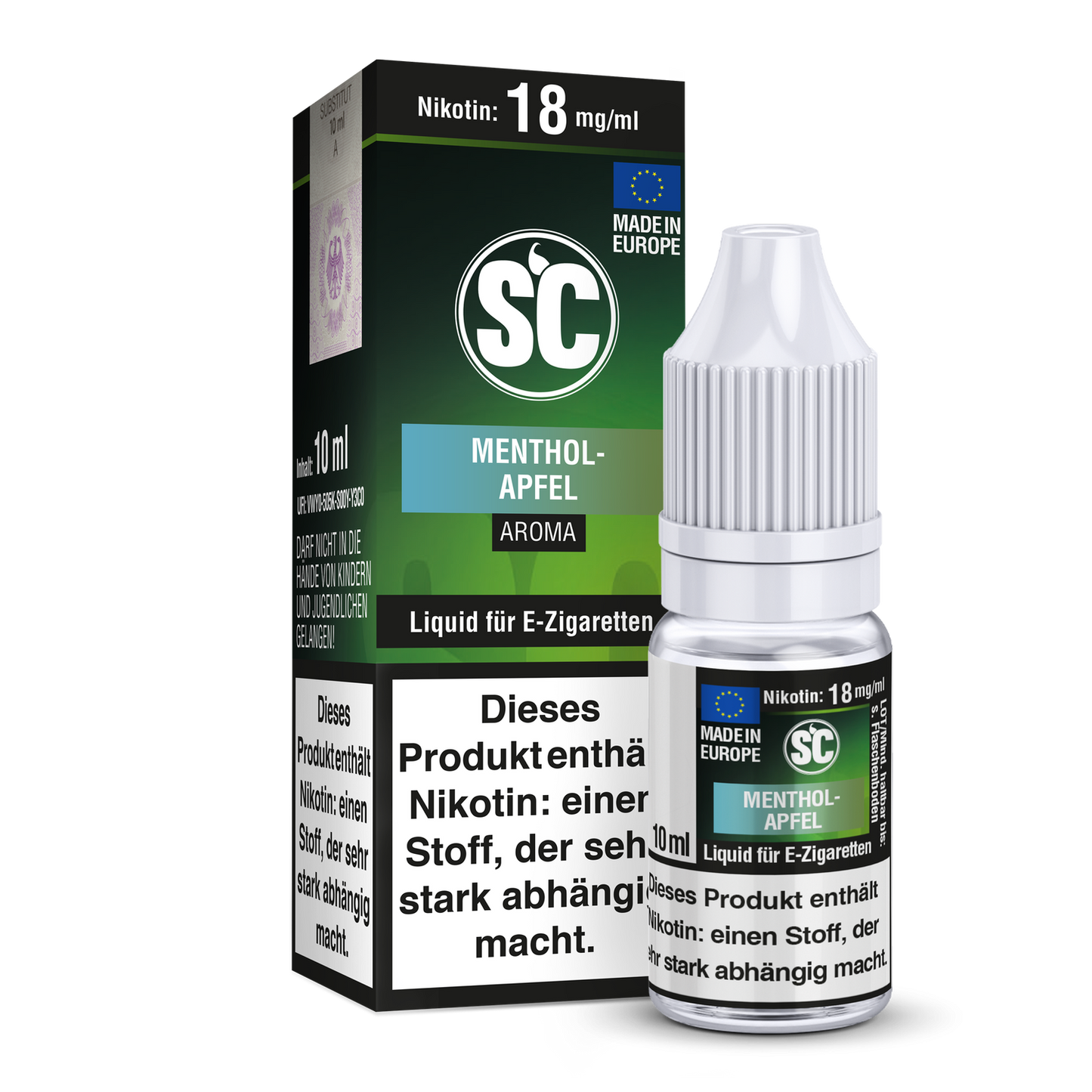 SC Liquid - Menthol-Apfel 0 mg/ml