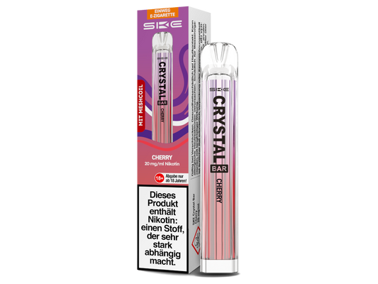 SKE - Crystal Bar Einweg E-Zigarette - Cherry 20 mg/ml