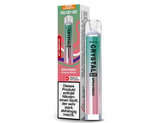 SKE - Crystal Bar Einweg E-Zigarette - Apple Peach 20 mg/ml