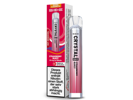 SKE - Crystal Bar Einweg E-Zigarette - Strawberry Burst 20 mg/ml