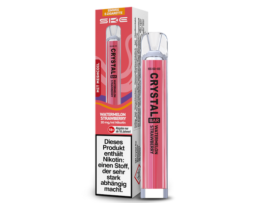 SKE - Crystal Bar Einweg E-Zigarette - Watermelon Strawberry 20 mg/ml
